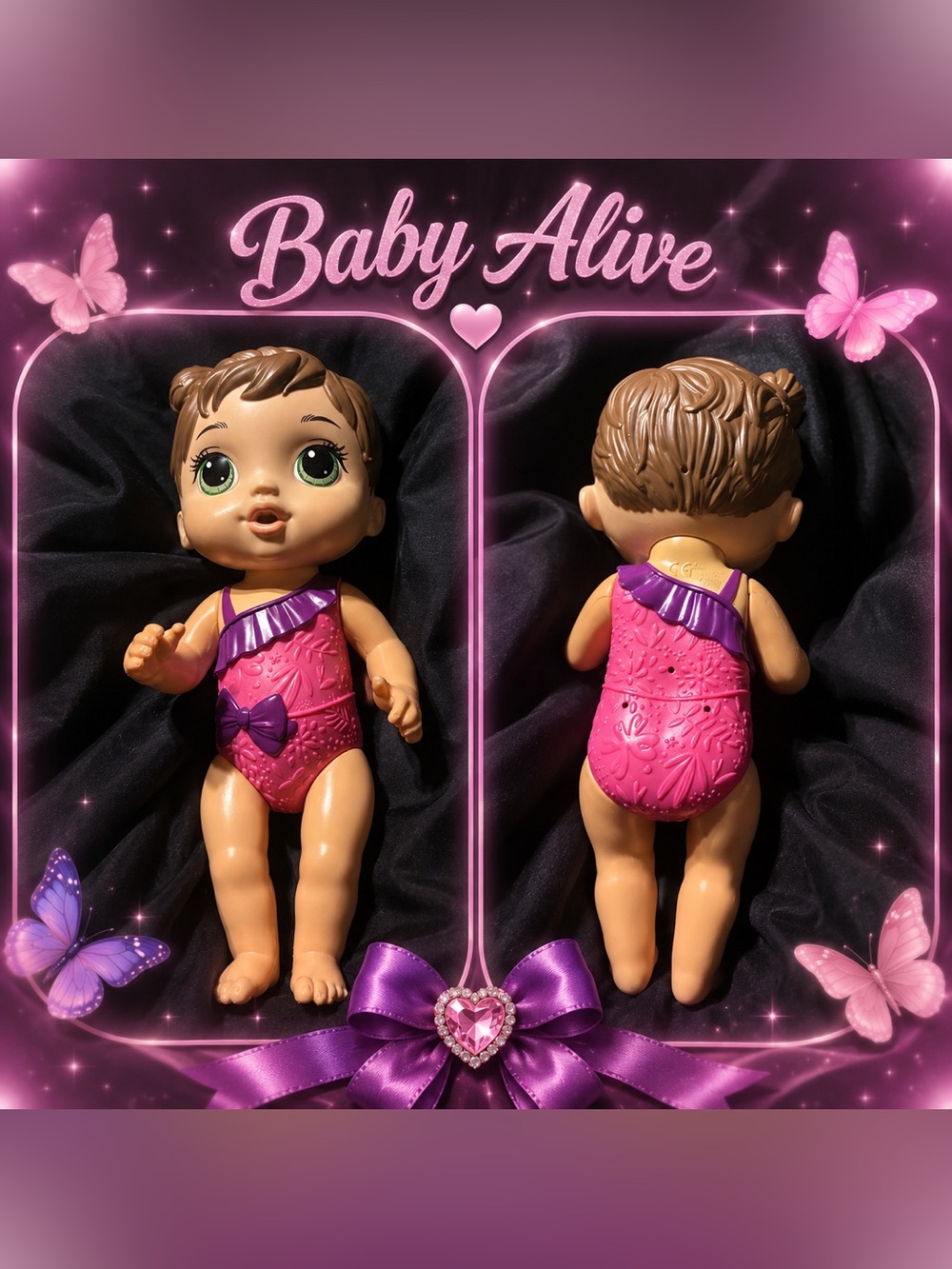 Baby alive, splash and snuggle doll.